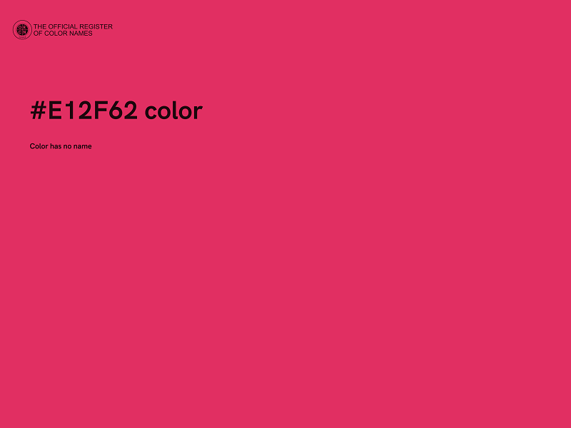 #E12F62 color image