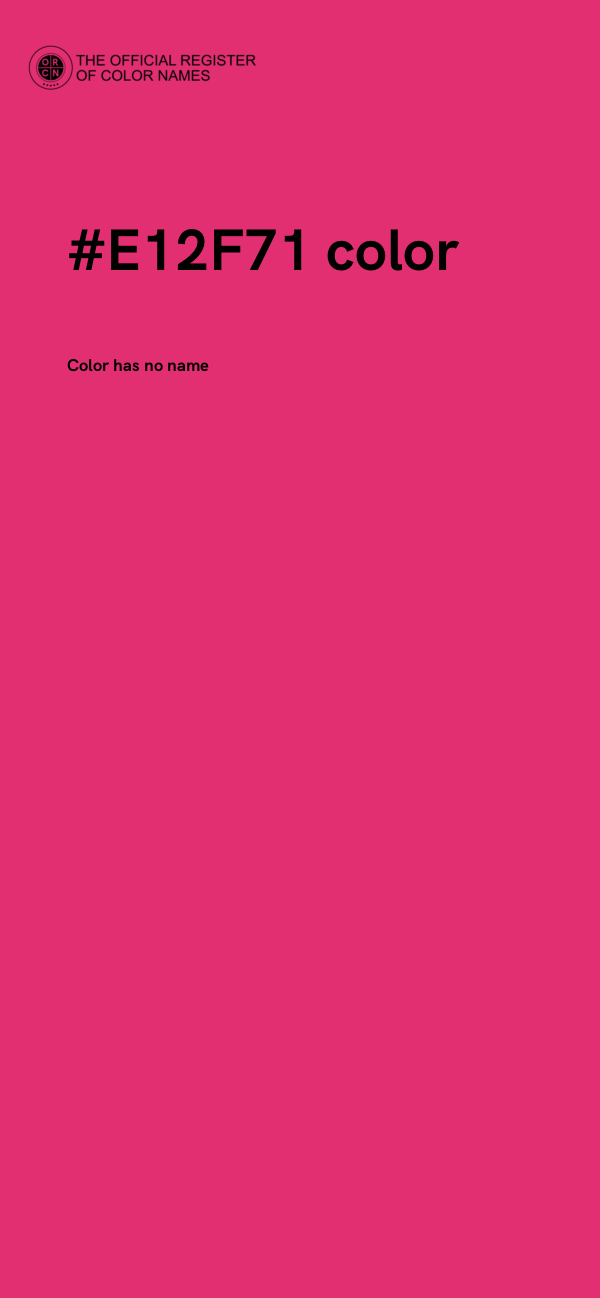 #E12F71 color image