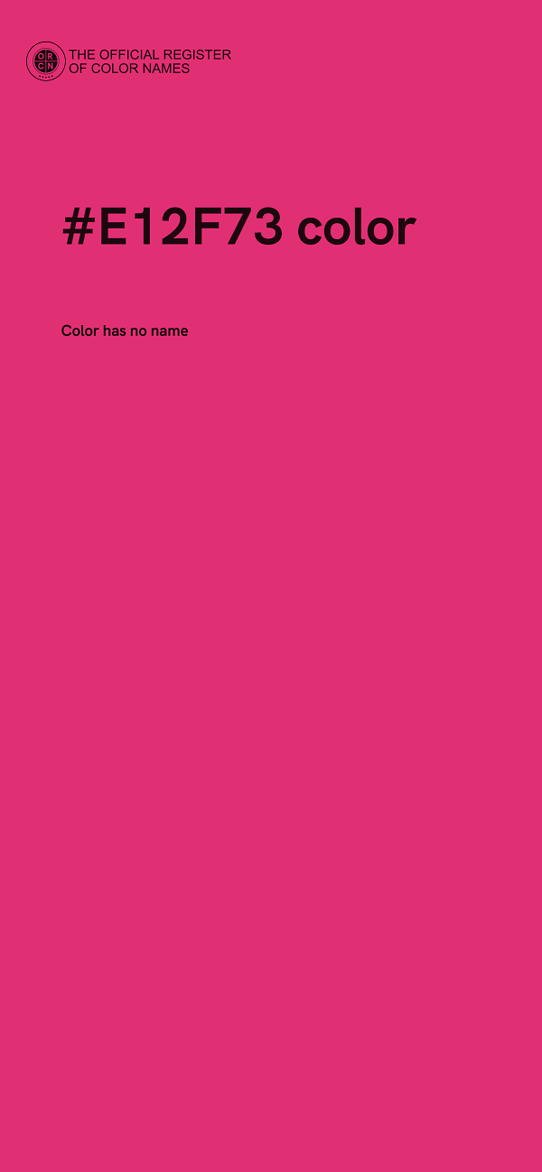 #E12F73 color image