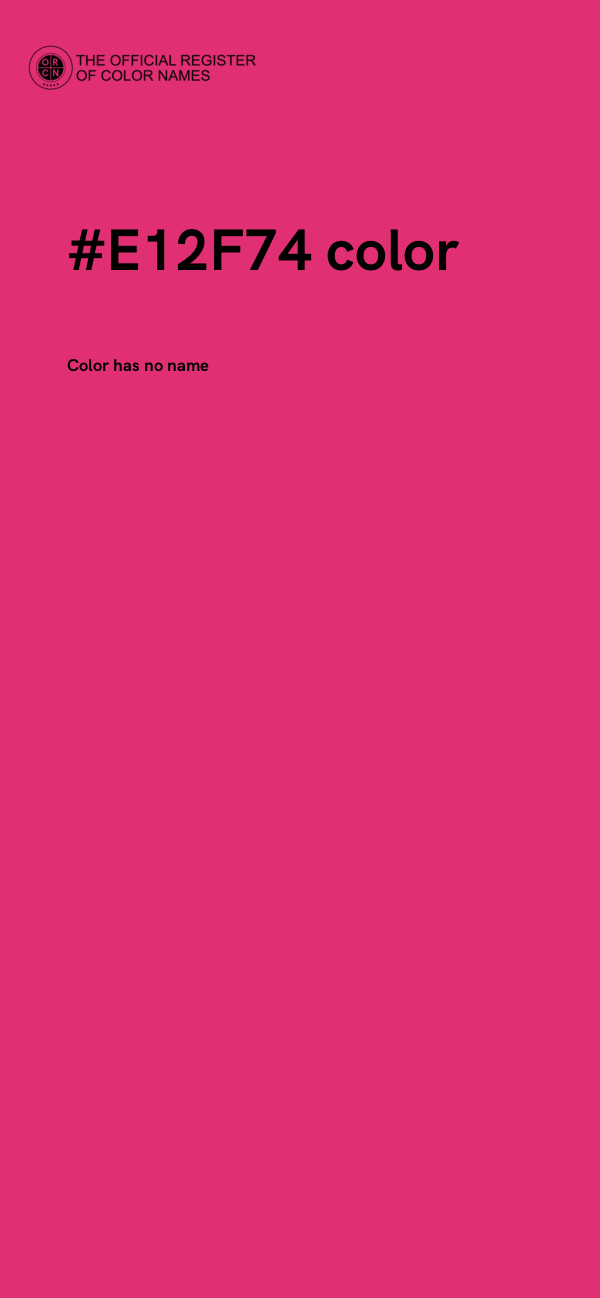 #E12F74 color image