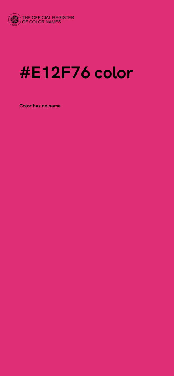 #E12F76 color image