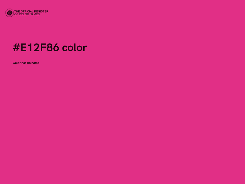 #E12F86 color image