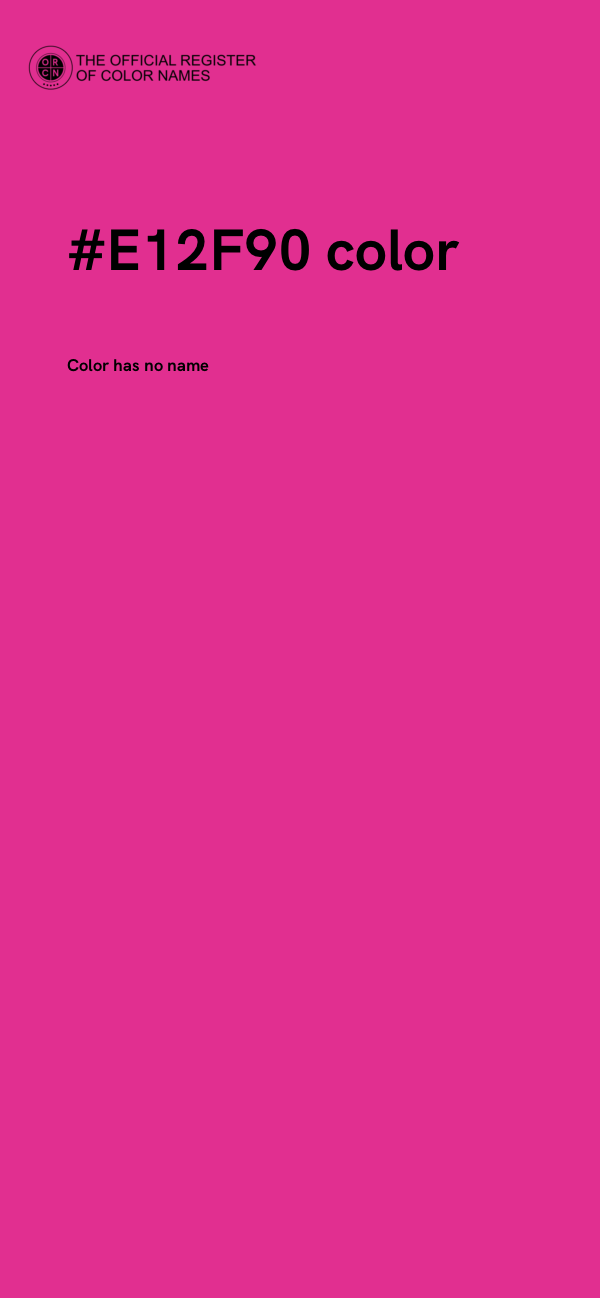 #E12F90 color image