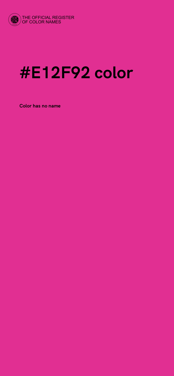 #E12F92 color image