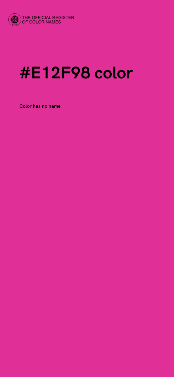 #E12F98 color image