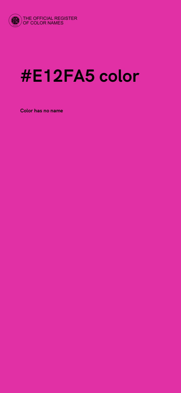 #E12FA5 color image