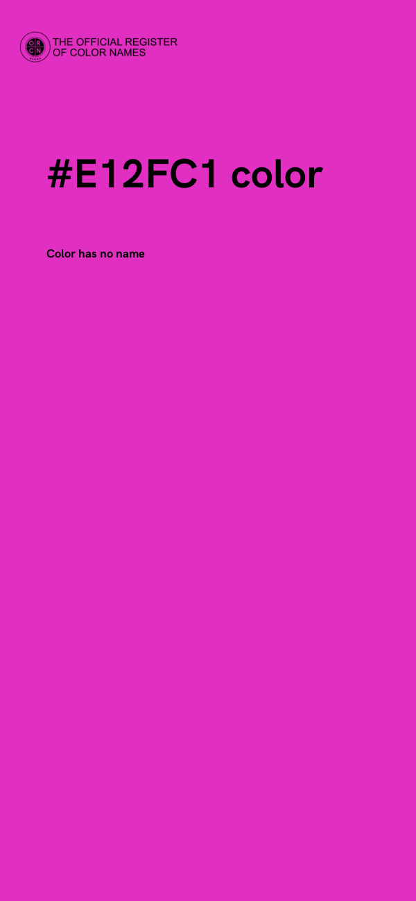 #E12FC1 color image