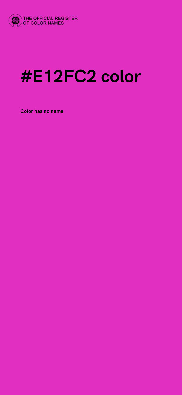#E12FC2 color image