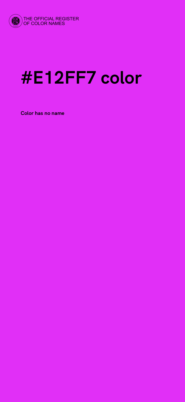 #E12FF7 color image