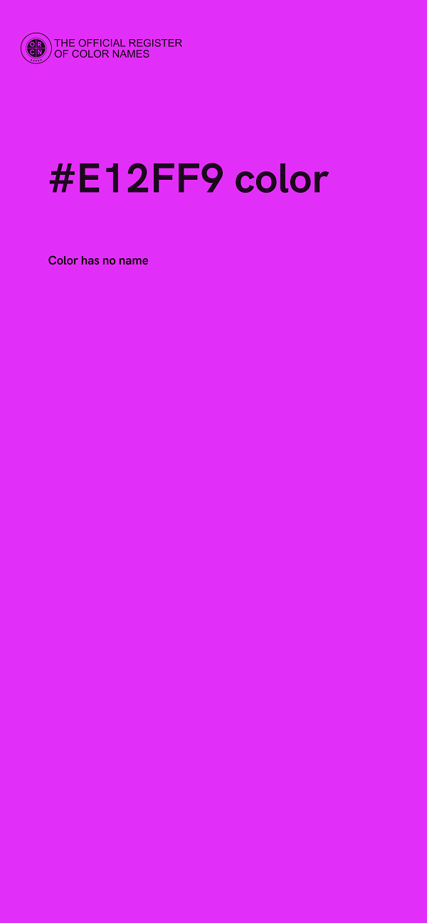 #E12FF9 color image