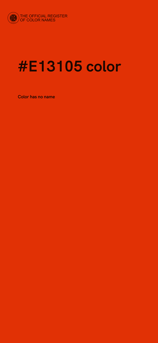 #E13105 color image