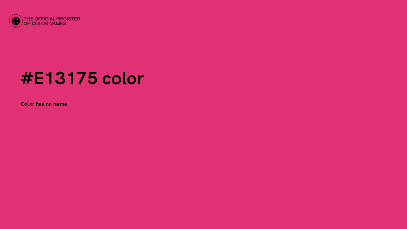#E13175 color image