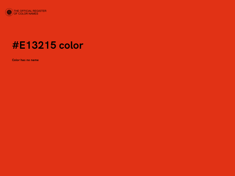 #E13215 color image