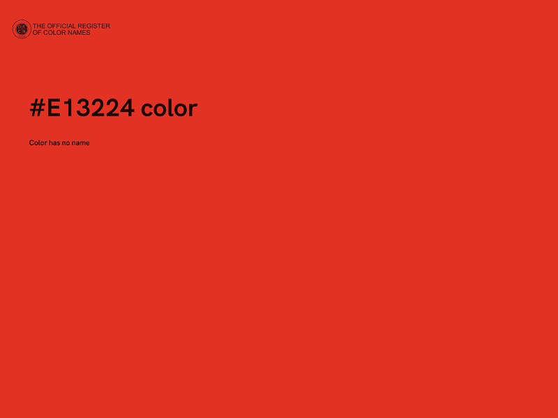 #E13224 color image