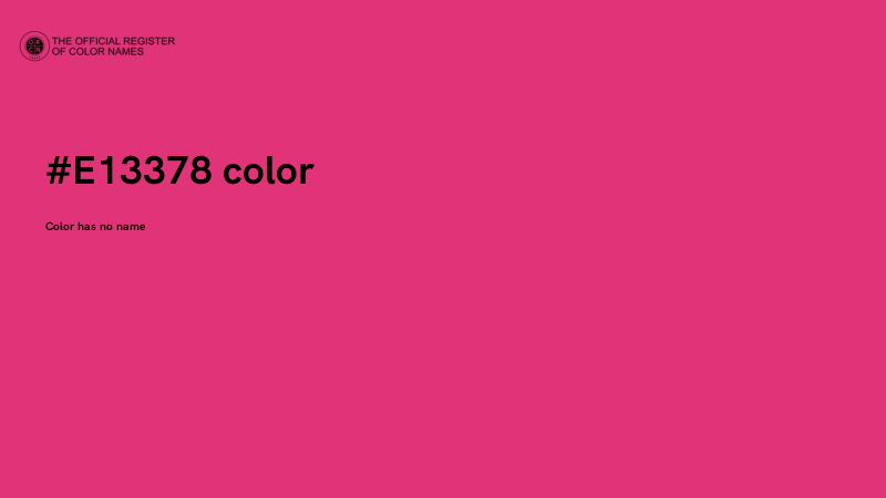 #E13378 color image