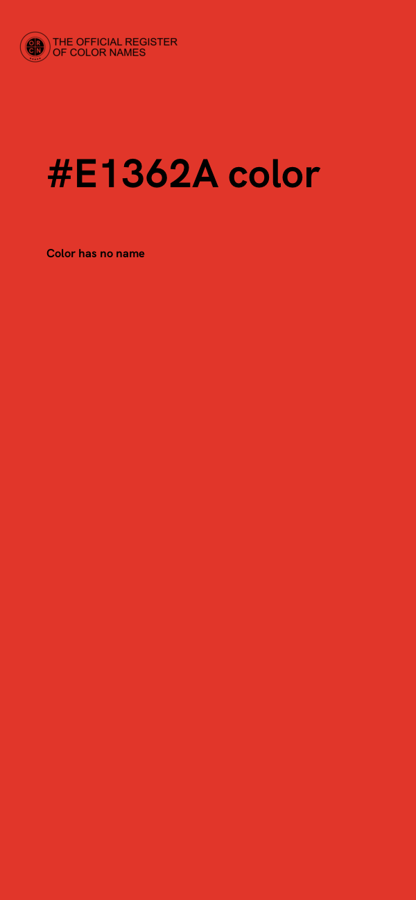 #E1362A color image