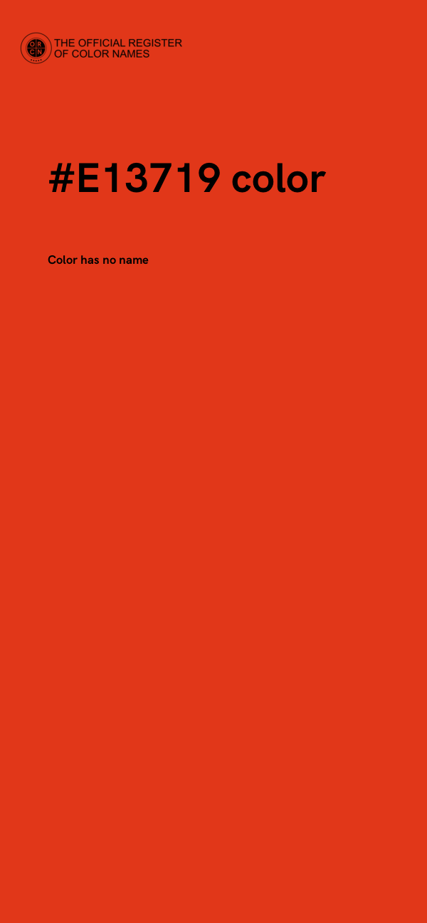 #E13719 color image
