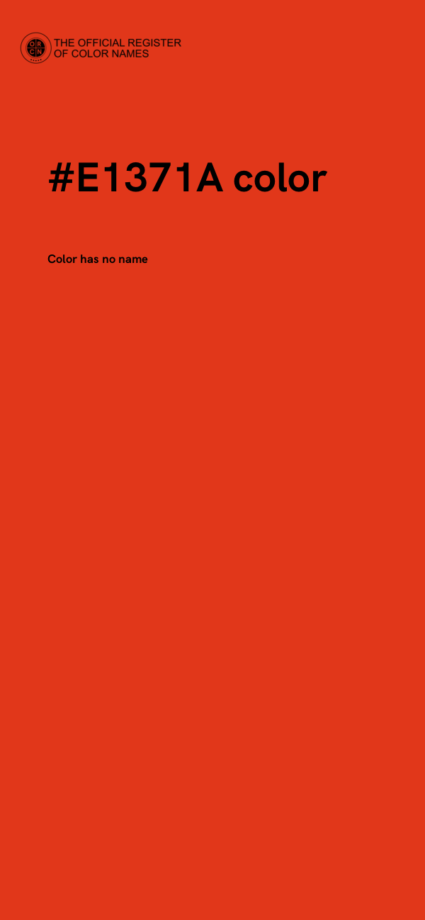 #E1371A color image
