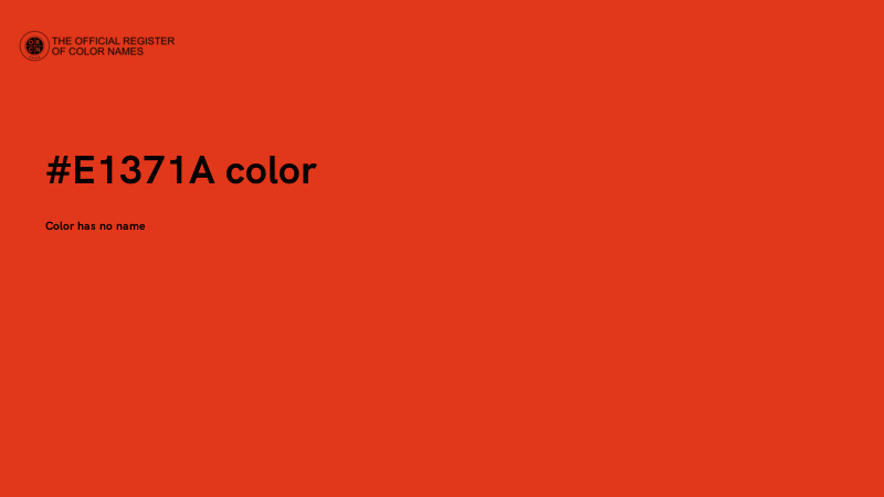 #E1371A color image