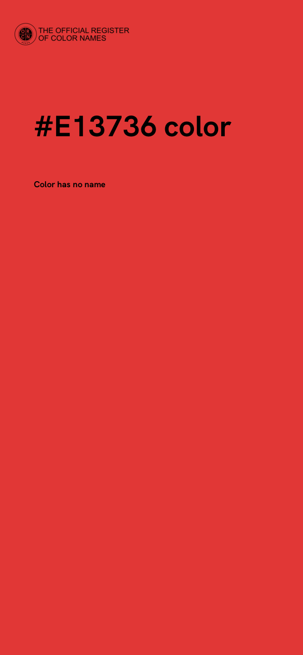 #E13736 color image