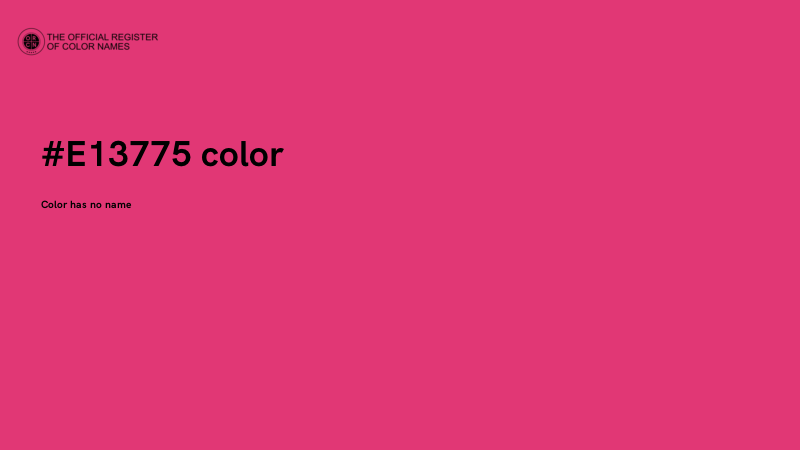 #E13775 color image