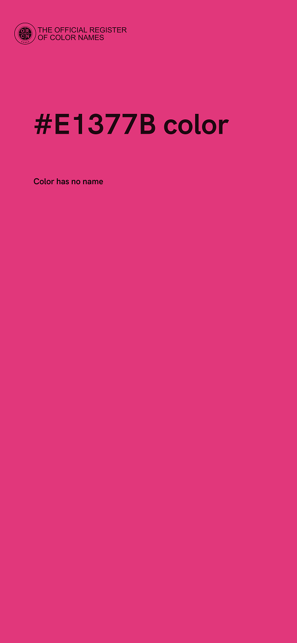 #E1377B color image