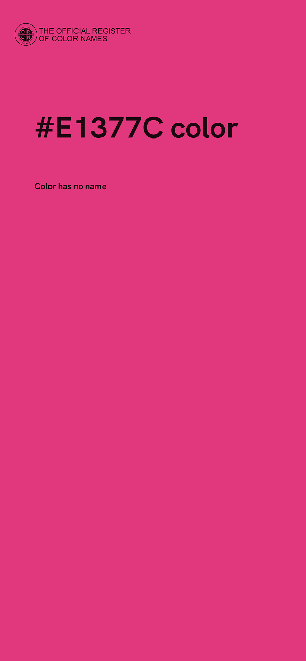 #E1377C color image