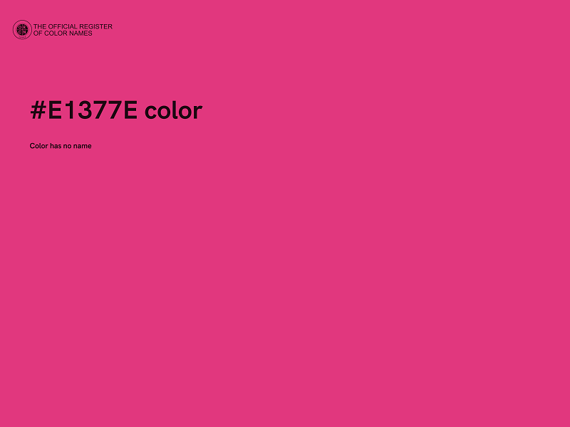 #E1377E color image