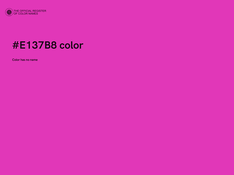 #E137B8 color image