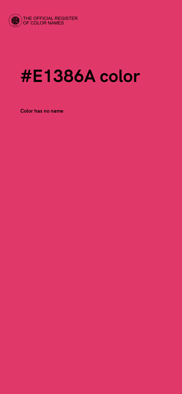 #E1386A color image