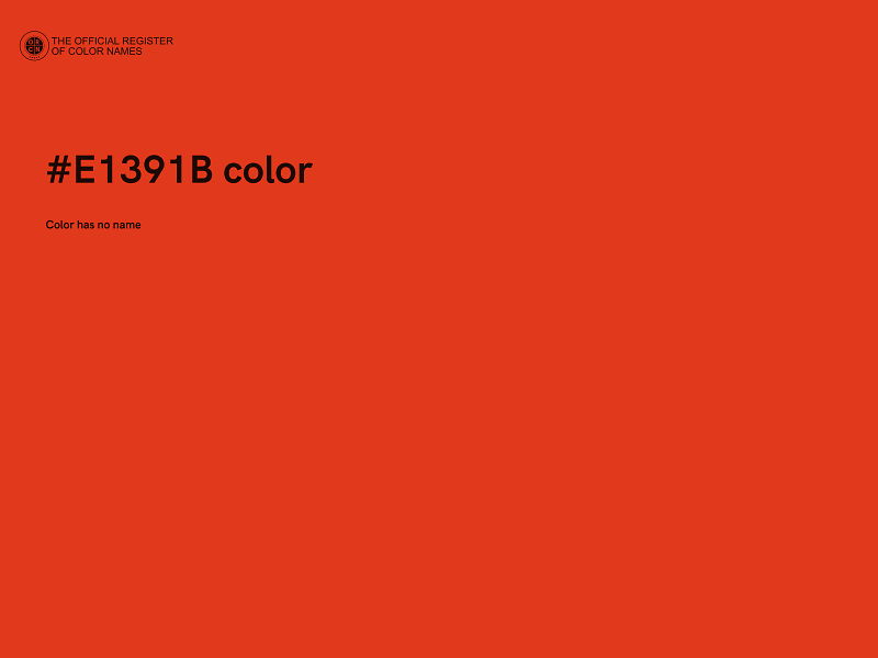 #E1391B color image