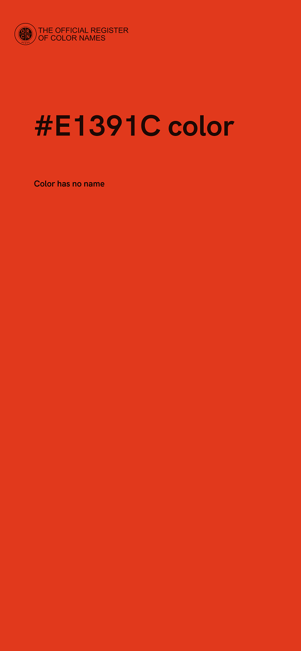 #E1391C color image