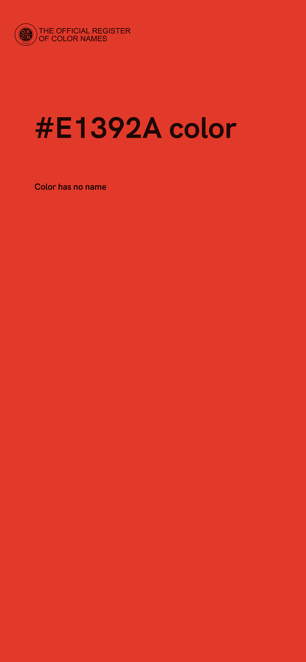 #E1392A color image