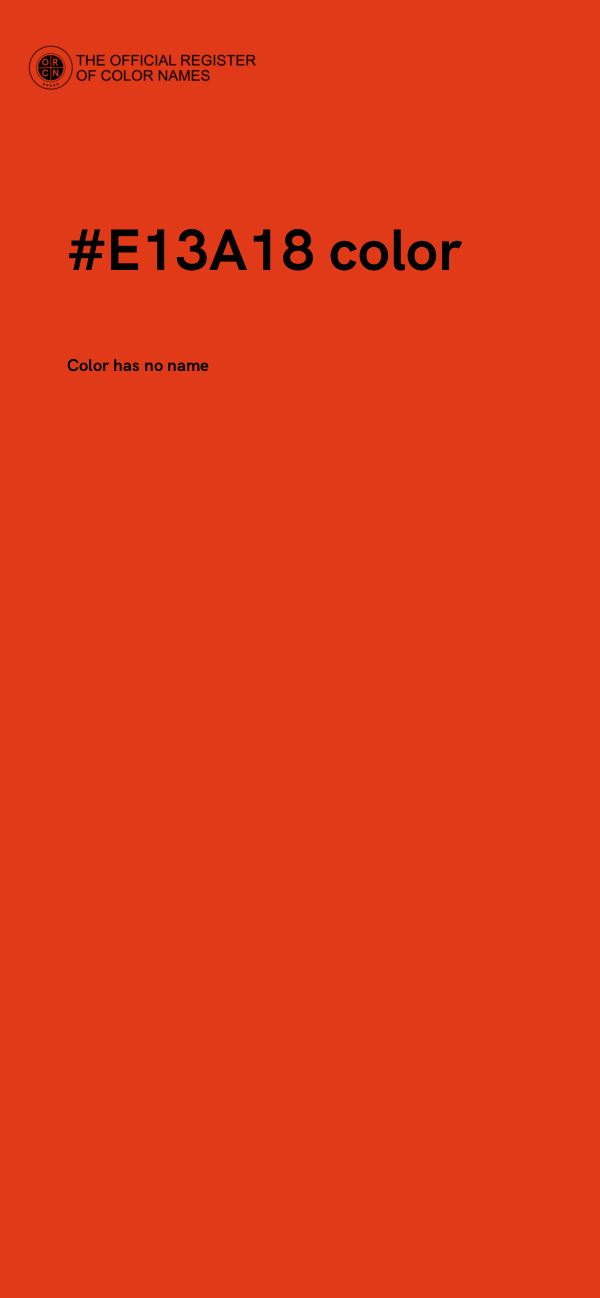 #E13A18 color image