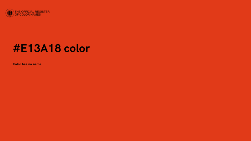 #E13A18 color image