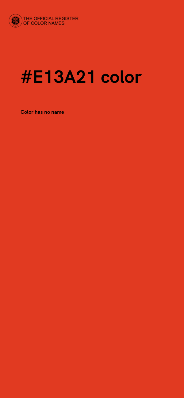 #E13A21 color image