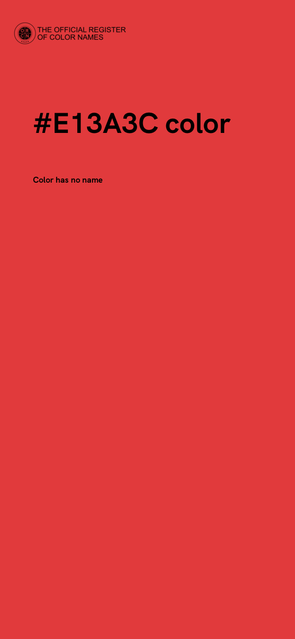 #E13A3C color image