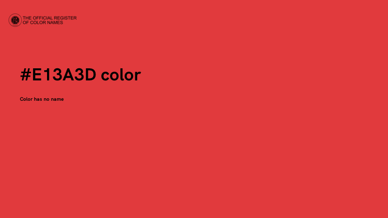 #E13A3D color image