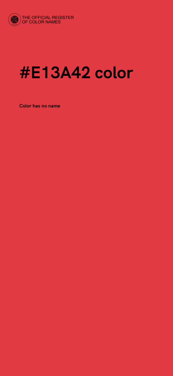 #E13A42 color image