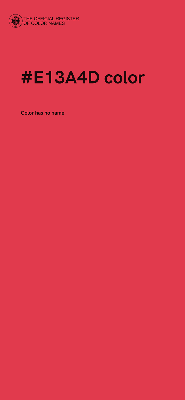 #E13A4D color image