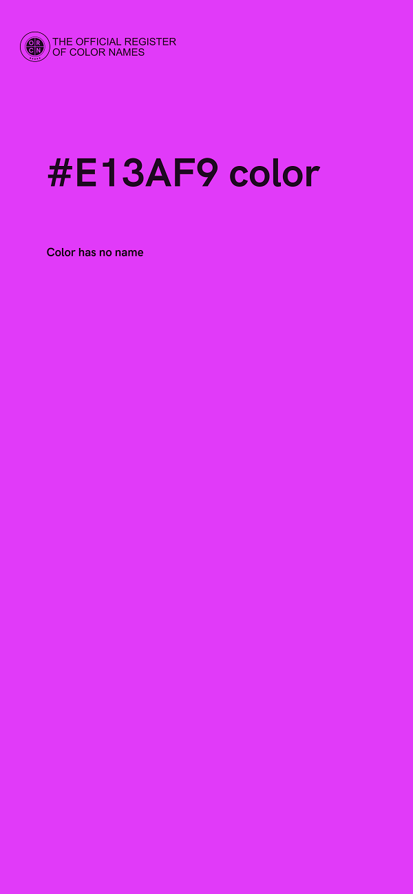 #E13AF9 color image