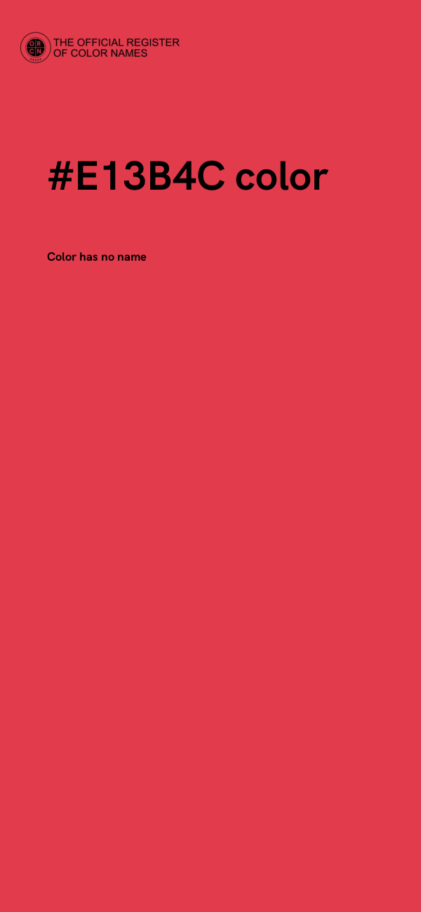#E13B4C color image