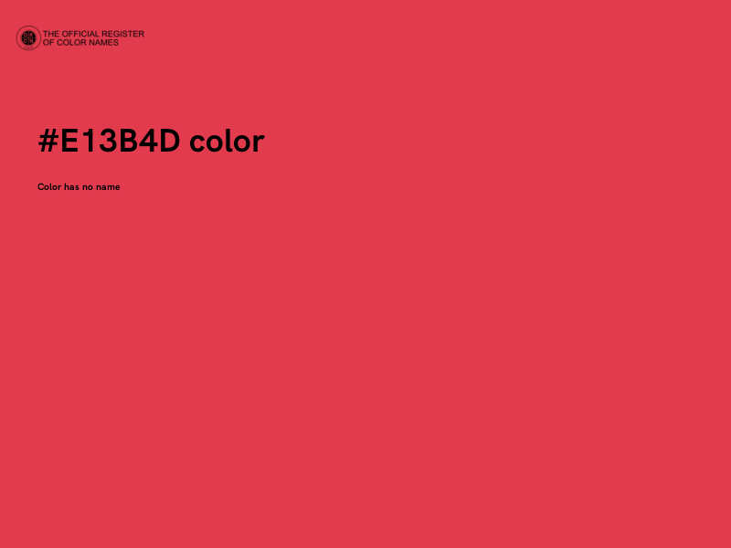 #E13B4D color image