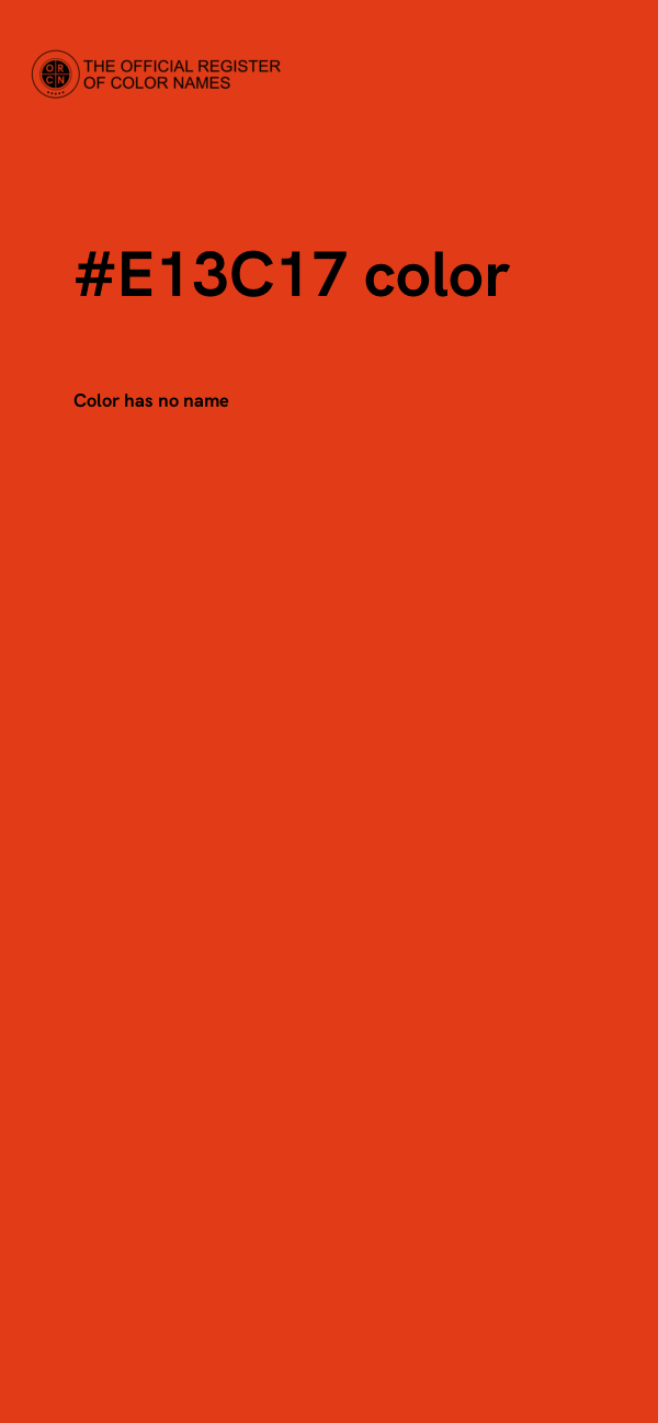 #E13C17 color image