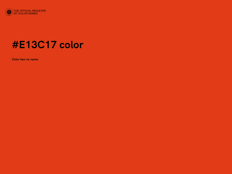 #E13C17 color image