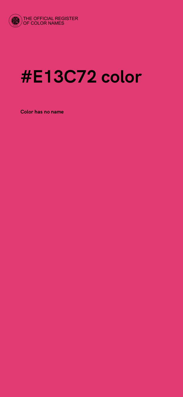 #E13C72 color image