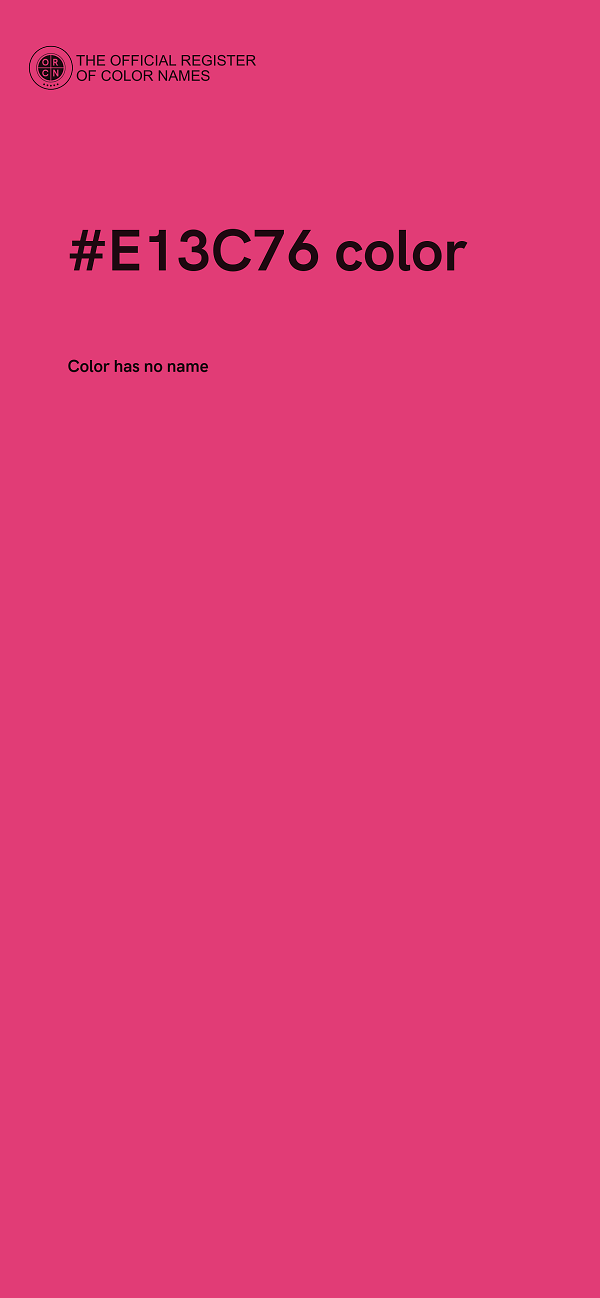 #E13C76 color image