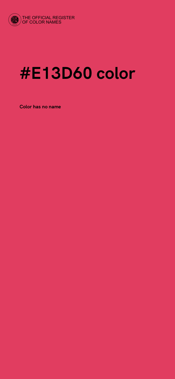 #E13D60 color image