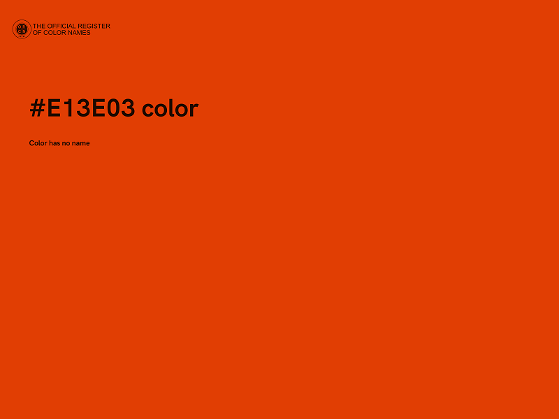 #E13E03 color image