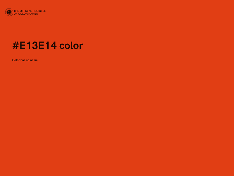 #E13E14 color image